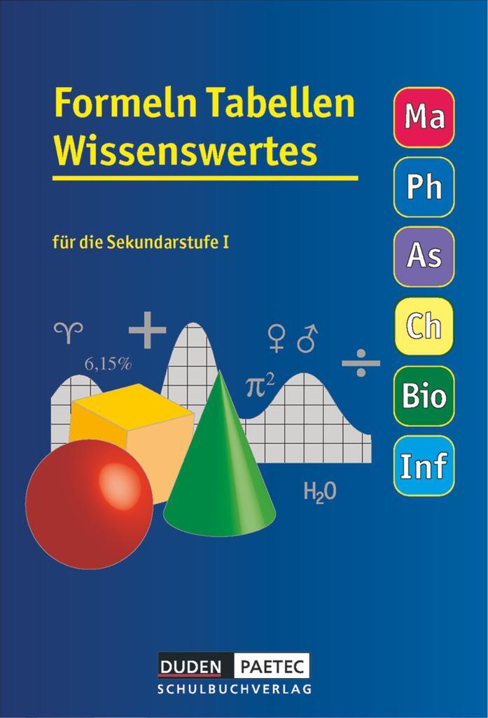 Cover: 9783895172571 | Formeln, Tabellen, Wissenswertes für die Sekundarstufe I. RSR | Meyer