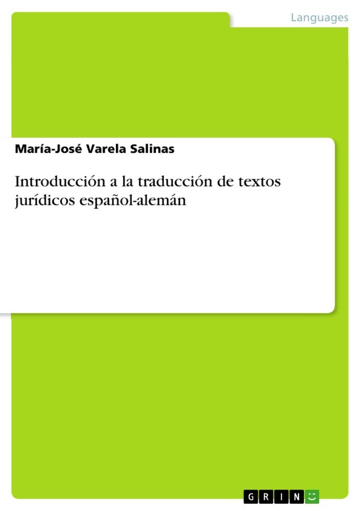 Cover: 9783656350187 | Introducción a la traducción de textos jurídicos español-alemán | Buch