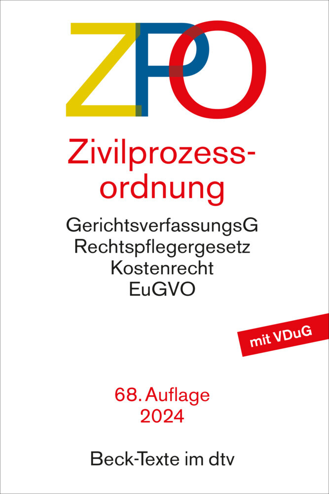 Cover: 9783423532327 | Zivilprozessordnung ZPO | Taschenbuch | XXXII | Deutsch | 2024 | DTV