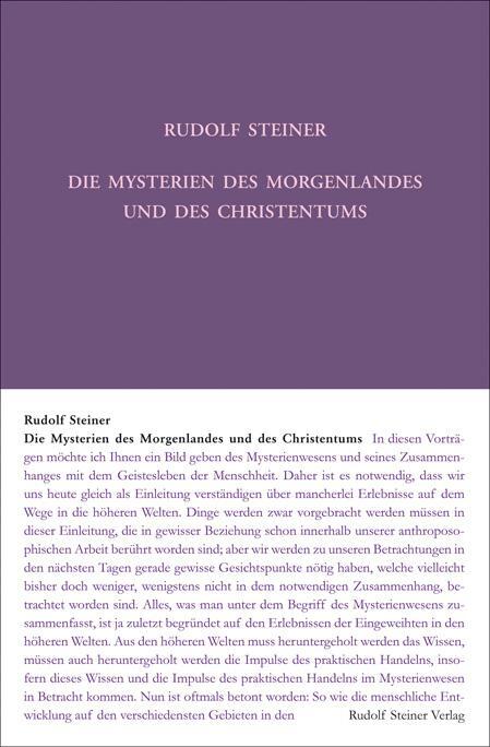 Cover: 9783727414411 | Die Mysterien des Morgenlandes und des Christentums | Rudolf Steiner