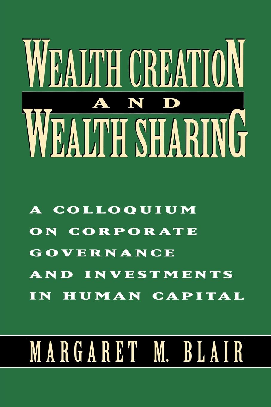 Cover: 9780815709497 | Wealth Creation and Wealth Sharing | Margaret M. Blair | Taschenbuch