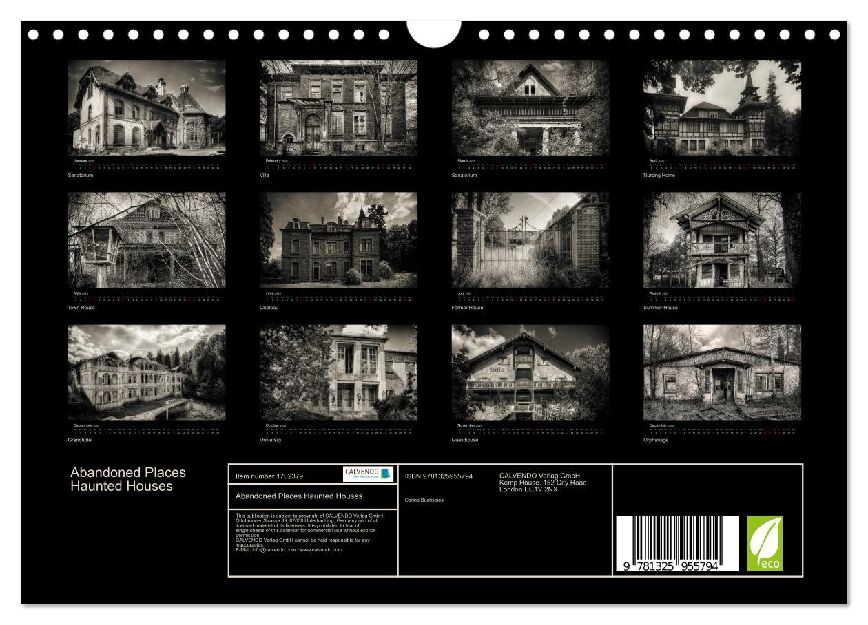 Bild: 9781325955794 | Abandoned Places Haunted Houses (Wall Calendar 2025 DIN A4...