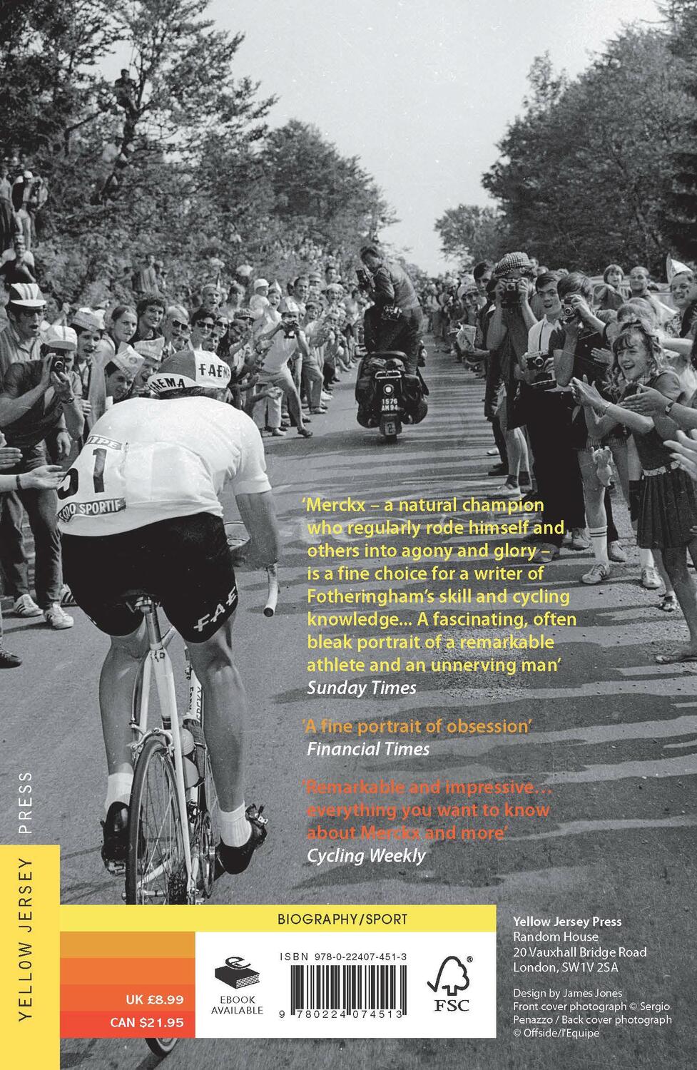 Rückseite: 9780224074513 | Merckx: Half Man, Half Bike | William Fotheringham | Taschenbuch