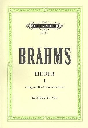 Cover: 9790014014933 | Lieder 1 | Johannes Brahms | Taschenbuch | 160 S. | Deutsch | 2001