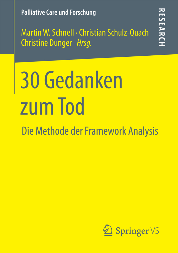 Cover: 9783658199203 | 30 Gedanken zum Tod | Die Methode der Framework Analysis | Taschenbuch