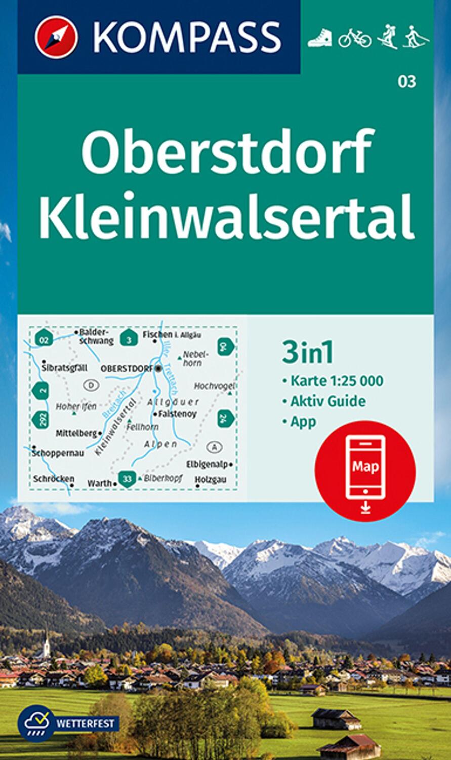 Cover: 9783991210320 | KOMPASS Wanderkarte 03 Oberstdorf, Kleinwalsertal 1:25.000 | GmbH