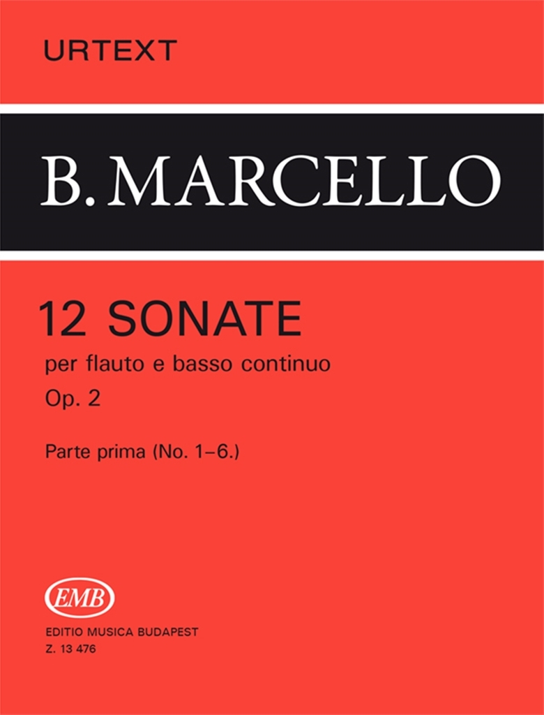 Cover: 9790080134764 | 12 Sonate | for Flute and Basso continuo, nos. 1 - 6 | Marcello | Buch
