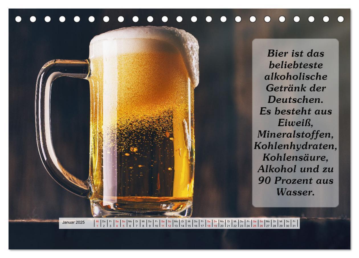 Bild: 9783435035946 | Wissenswertes über Bier (Tischkalender 2025 DIN A5 quer), CALVENDO...