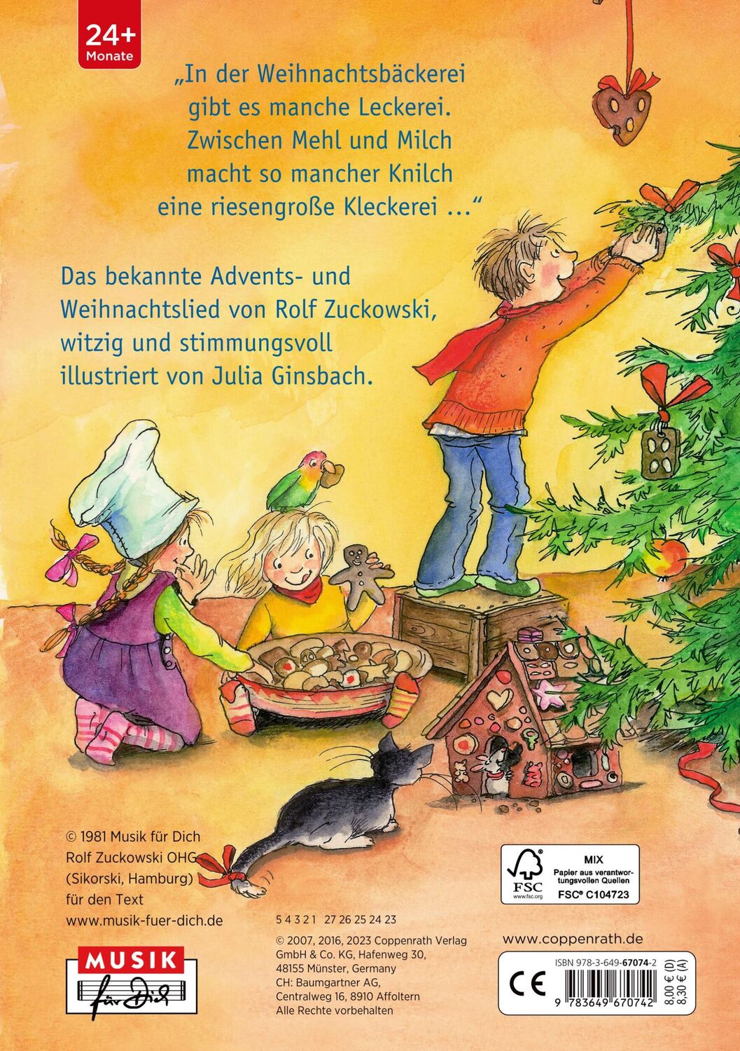 Rückseite: 9783649670742 | In der Weihnachtsbäckerei | Rolf Zuckowski | Buch | 16 S. | Deutsch