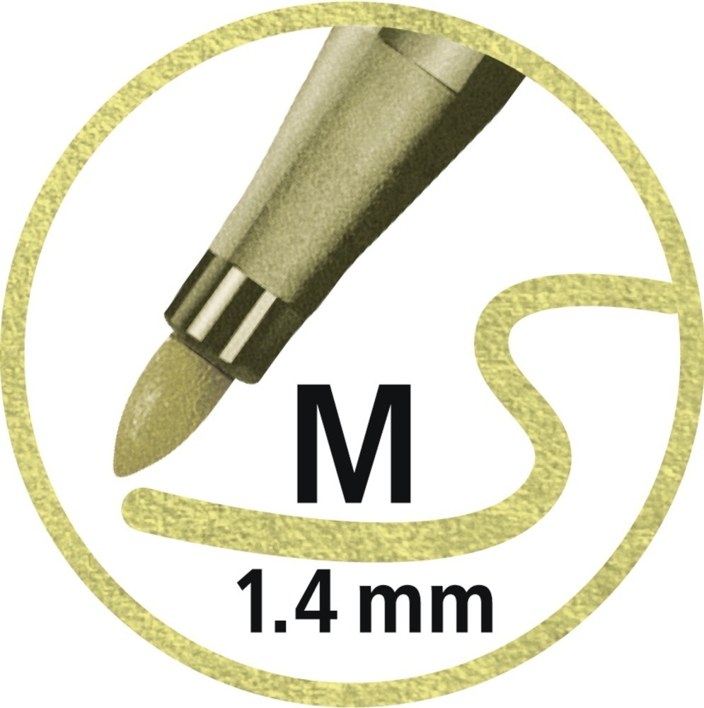 Bild: 4006381530323 | Premium Metallic-Filzstift - STABILO Pen 68 metallic - 6er...