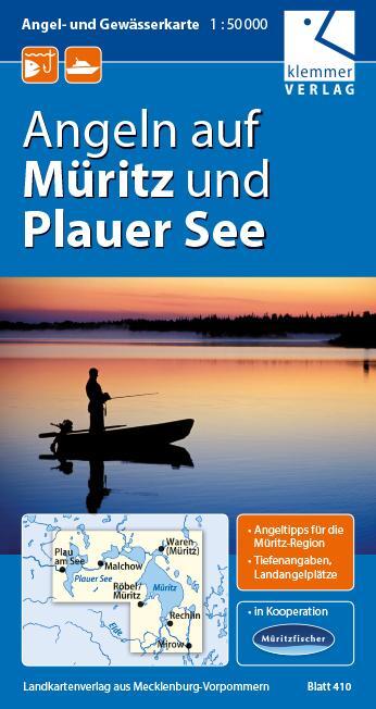 Cover: 9783940175151 | Angel- und Gewässerkarte Müritz und Plauer See 1:50.000 | Klemmer