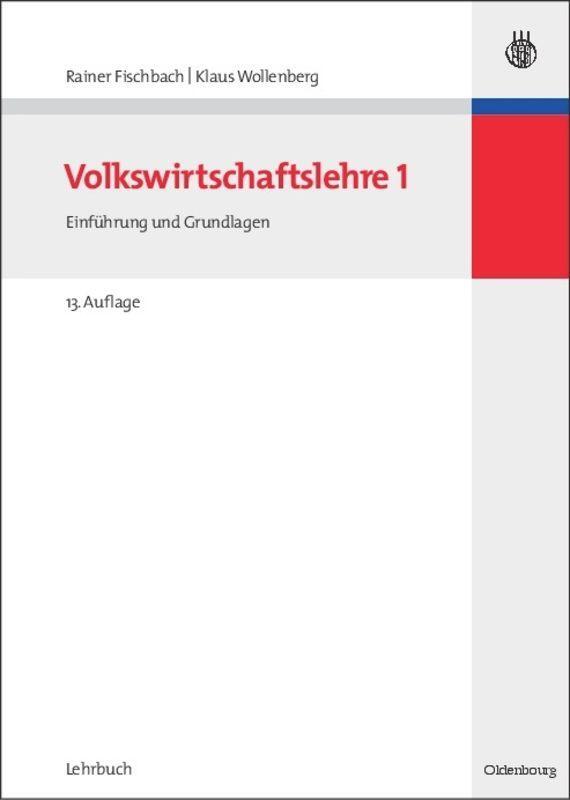 Cover: 9783486583076 | Volkswirtschaftslehre I | Einführung und Grundlagen | Buch | ISSN