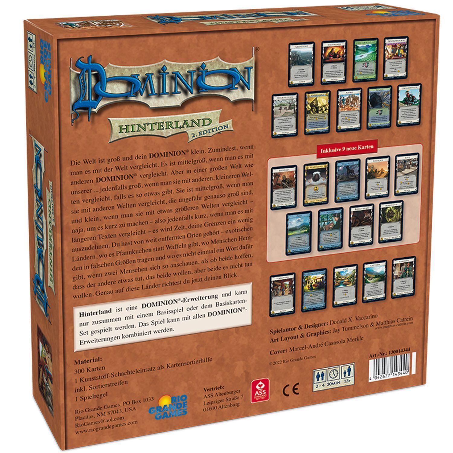 Bild: 4042677143440 | Dominion Hinterland 2. Edition | Rio Grande Games | Spiel | 22599238