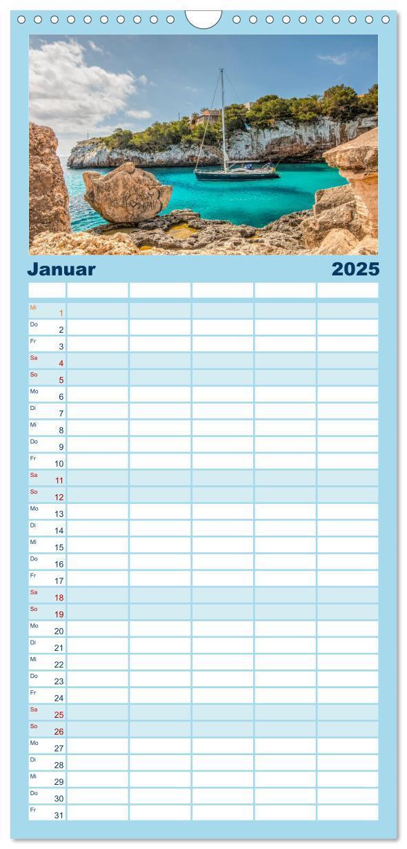 Bild: 9783457118054 | Familienplaner 2025 - Mallorca - Ahoi mit 5 Spalten (Wandkalender,...