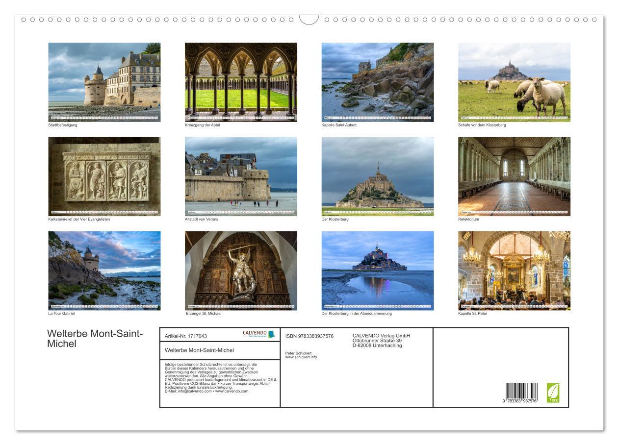 Bild: 9783383937576 | Welterbe Mont-Saint-Michel (Wandkalender 2025 DIN A2 quer),...