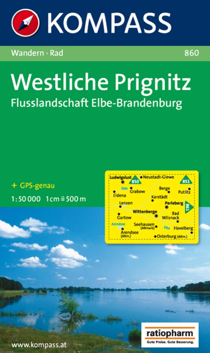 Cover: 9783850261289 | Westliche Prignitz - Flusslandschaft Elbe-Brandenburg 1 : 50 000