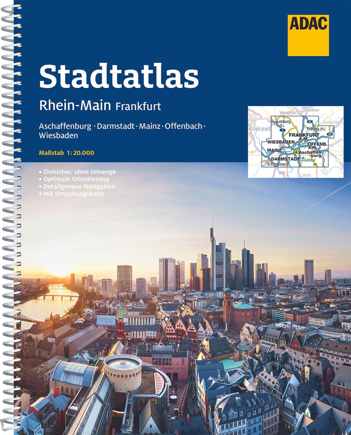 Cover: 9783826425110 | ADAC Stadtatlas Rhein-Main, Frankfurt 1:20.000 | Taschenbuch | 480 S.