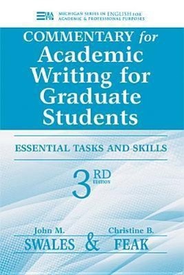 Cover: 9780472035069 | Commentary for Academic Writing for Graduate Students, 3rd Ed. | Buch