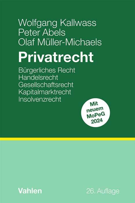 Cover: 9783800672653 | Privatrecht | Wolfgang Kallwass (u. a.) | Taschenbuch | kartoniert