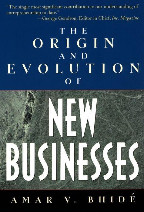 Cover: 9780195170313 | The Origin and Evolution of New Businesses | Amar V. Bhide | Buch