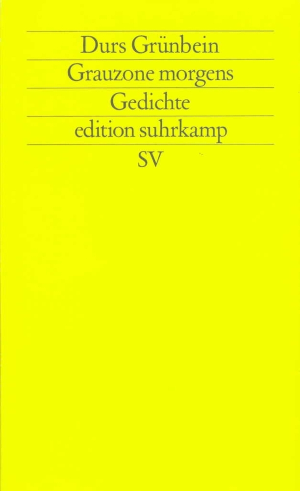 Cover: 9783518115077 | Grauzone morgens | Gedichte | Durs Grünbein | Taschenbuch | 96 S.