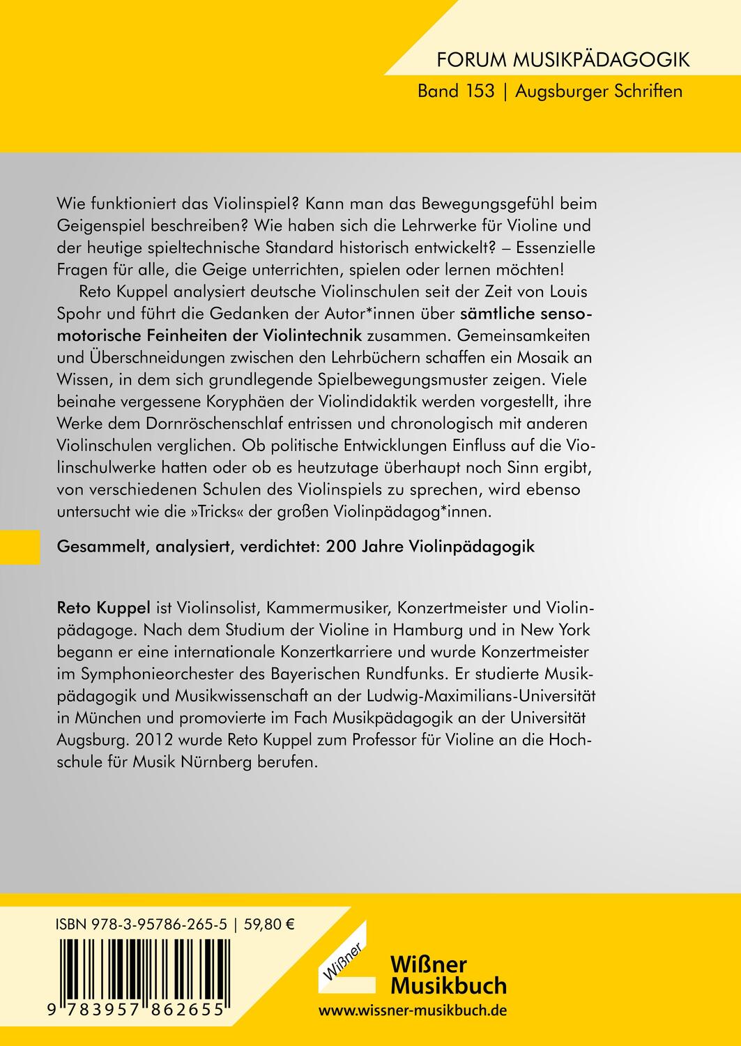 Rückseite: 9783957862655 | Violintechnik in Deutschland. 2 Bände | Reto Kuppel | Taschenbuch