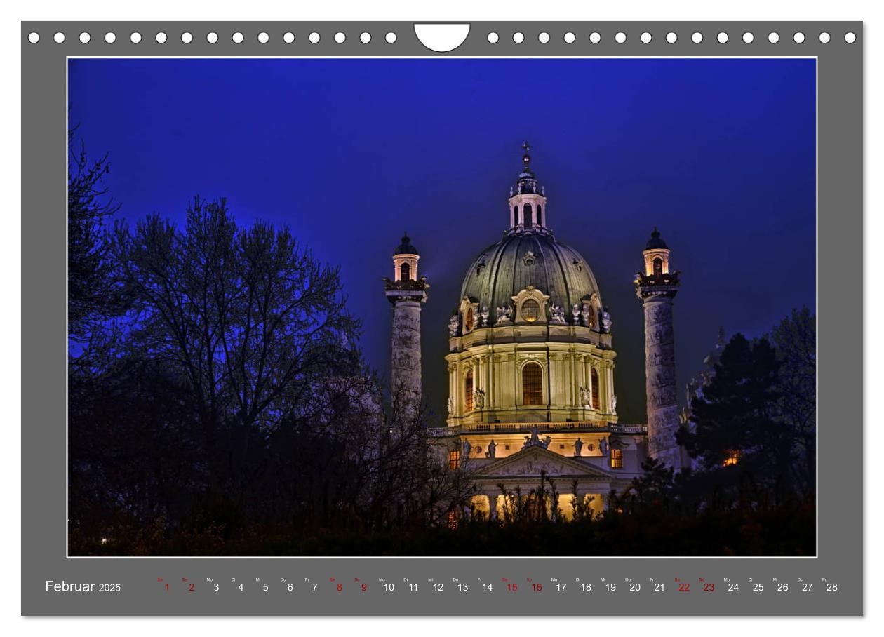 Bild: 9783435377015 | Großstadtabend - Die blaue Stunde in Wien (Wandkalender 2025 DIN A4...