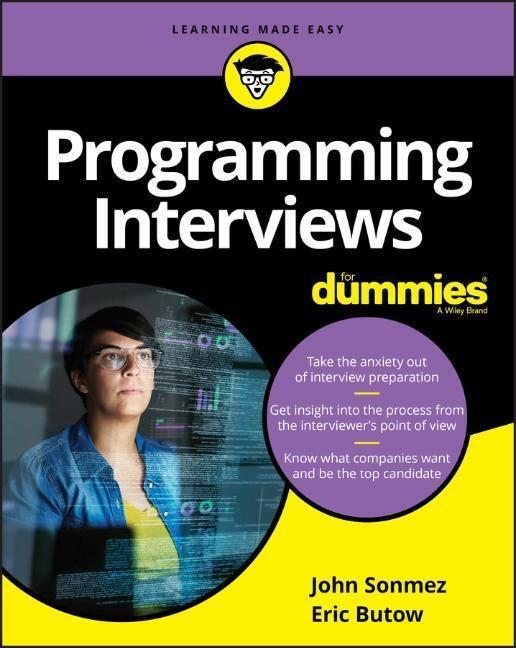 Cover: 9781119565024 | Programming Interviews for Dummies | John Sonmez (u. a.) | Taschenbuch