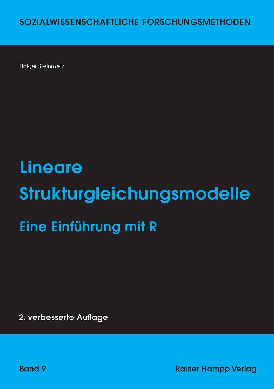 Cover: 9783957100498 | Lineare Strukturgleichungsmodelle | Eine Einführung mit R | Steinmetz