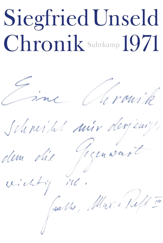 Cover: 9783518422373 | Chronik | Band 2: 1971 | Siegfried Unseld | Buch | 2014 | Suhrkamp