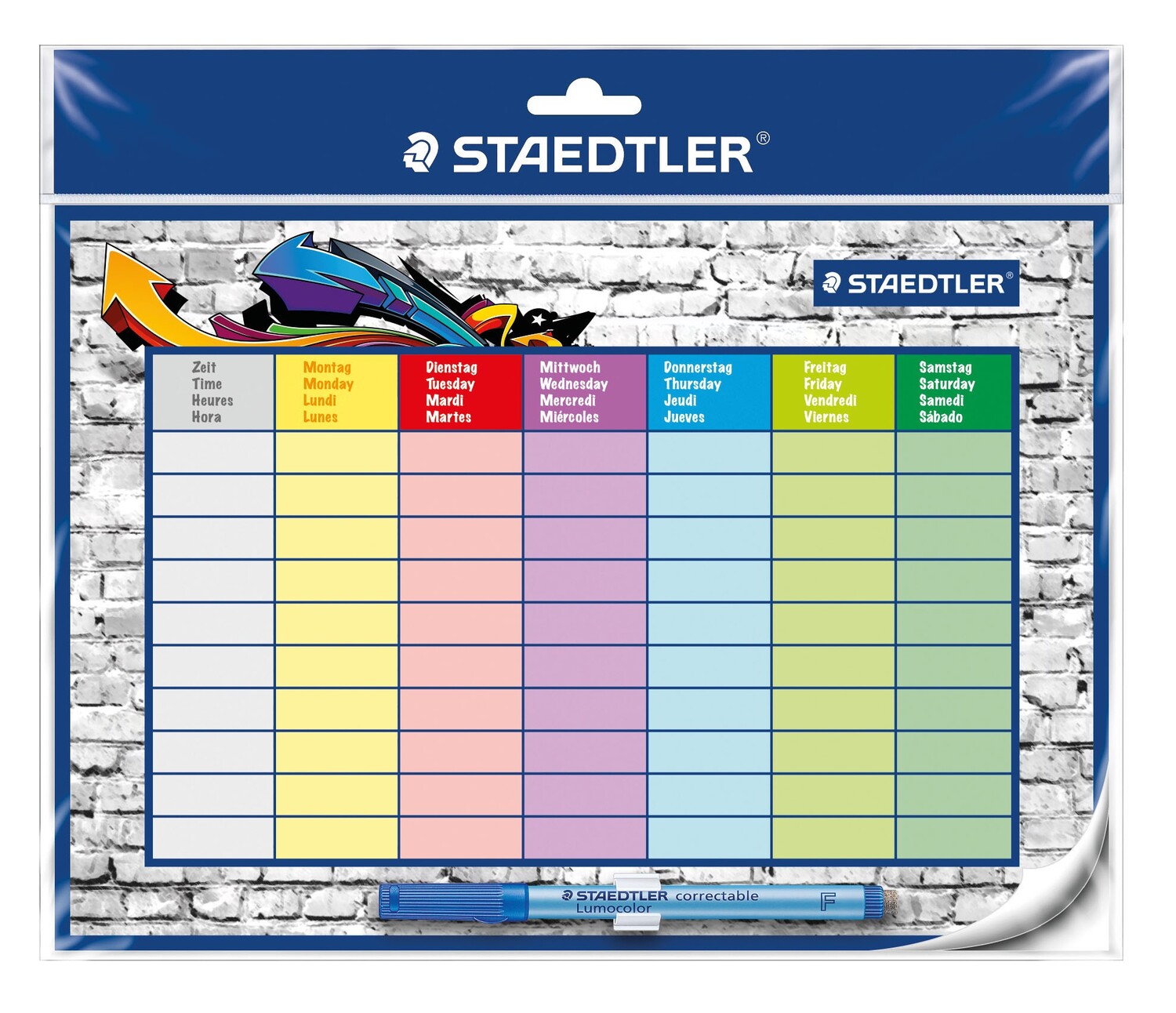 Cover: 4007817015797 | STAEDTLER Stundenplan Lumocolor + 1 Lumocolor Stift | 641 SP2 | 2022