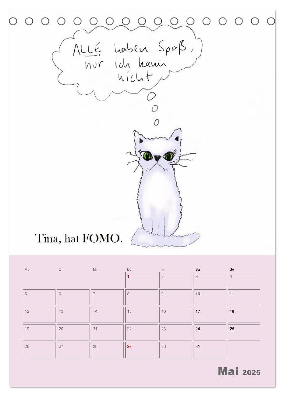 Bild: 9783457220818 | Therapie.Katzen (Tischkalender 2025 DIN A5 hoch), CALVENDO...