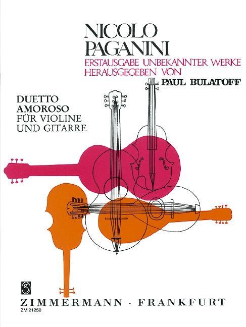 Cover: 9790010212500 | Duetto amoroso | Violine und Gitarre. | Musikverlag Zimmermann
