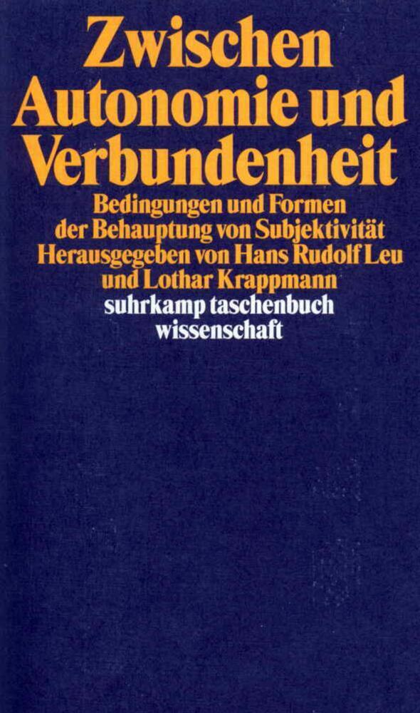 Cover: 9783518290132 | Zwischen Autonomie und Verbundenheit | Hans R. Leu (u. a.) | Buch