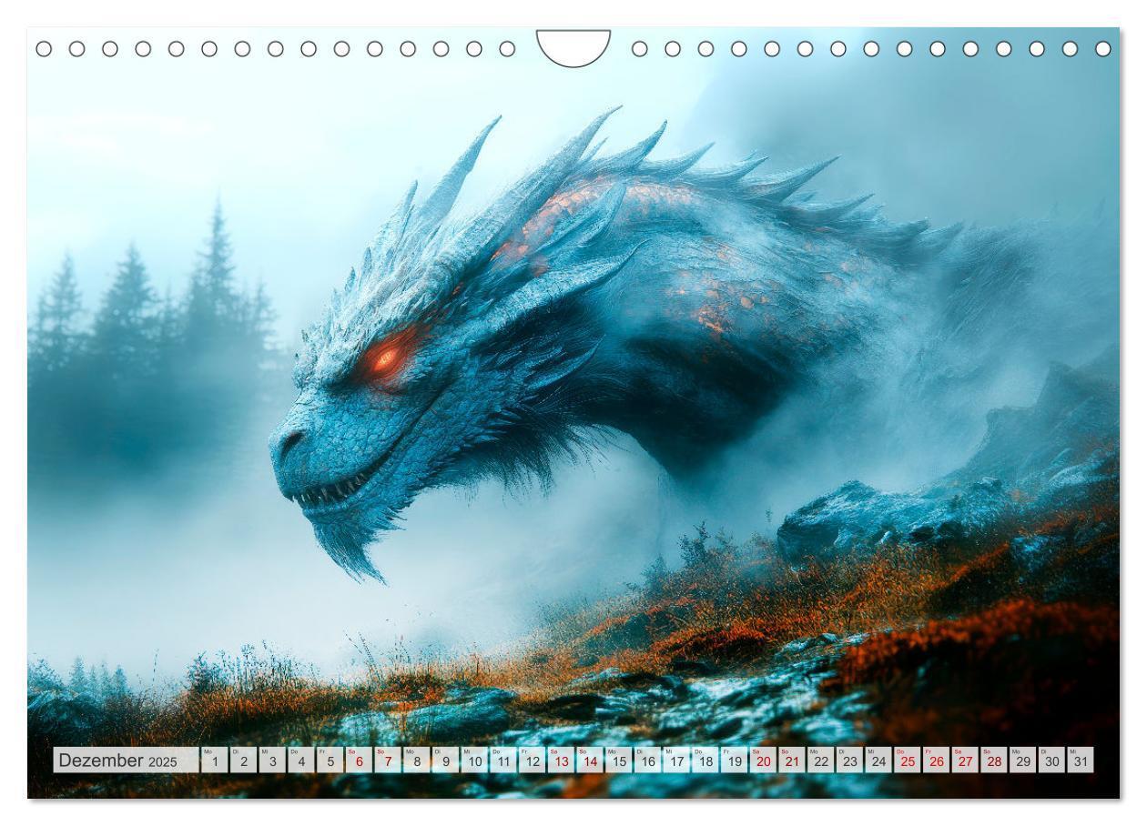 Bild: 9783457181447 | MÄCHTIGE DRACHEN Mystische Wesen (Wandkalender 2025 DIN A4 quer),...