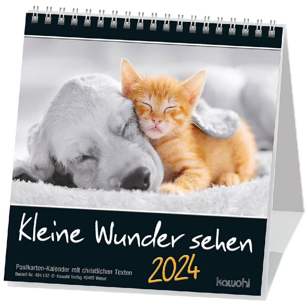 Cover: 9783754815243 | Kleine Wunder sehen 2024 | Postkarten-Kalender mit christlichen Texten