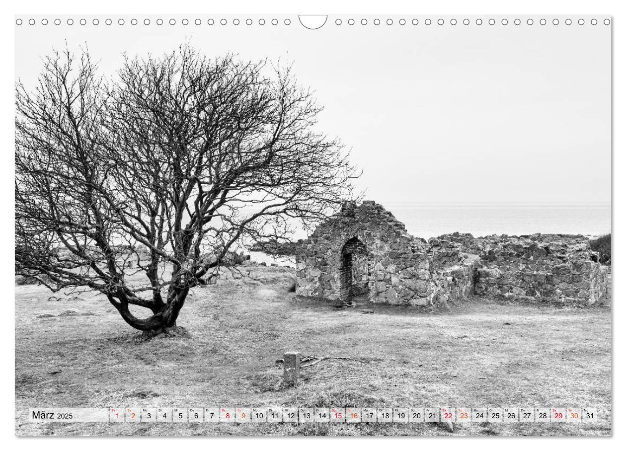 Bild: 9783435349586 | Bornholm black &amp; white (Wandkalender 2025 DIN A3 quer), CALVENDO...