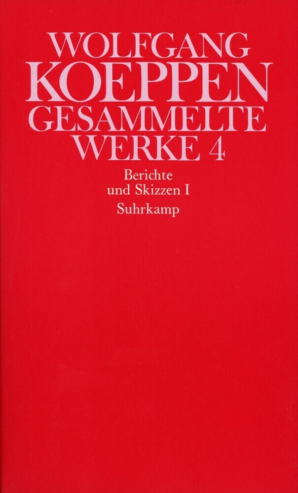 Cover: 9783518030790 | Berichte und Skizzen. Tl.1 | Wolfgang Koeppen | Buch | Suhrkamp
