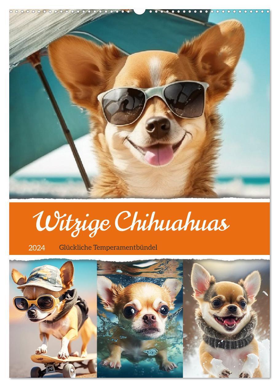 Cover: 9783675690554 | Witzige Chihuahuas. Glückliche Temperamentbündel (Wandkalender 2024...