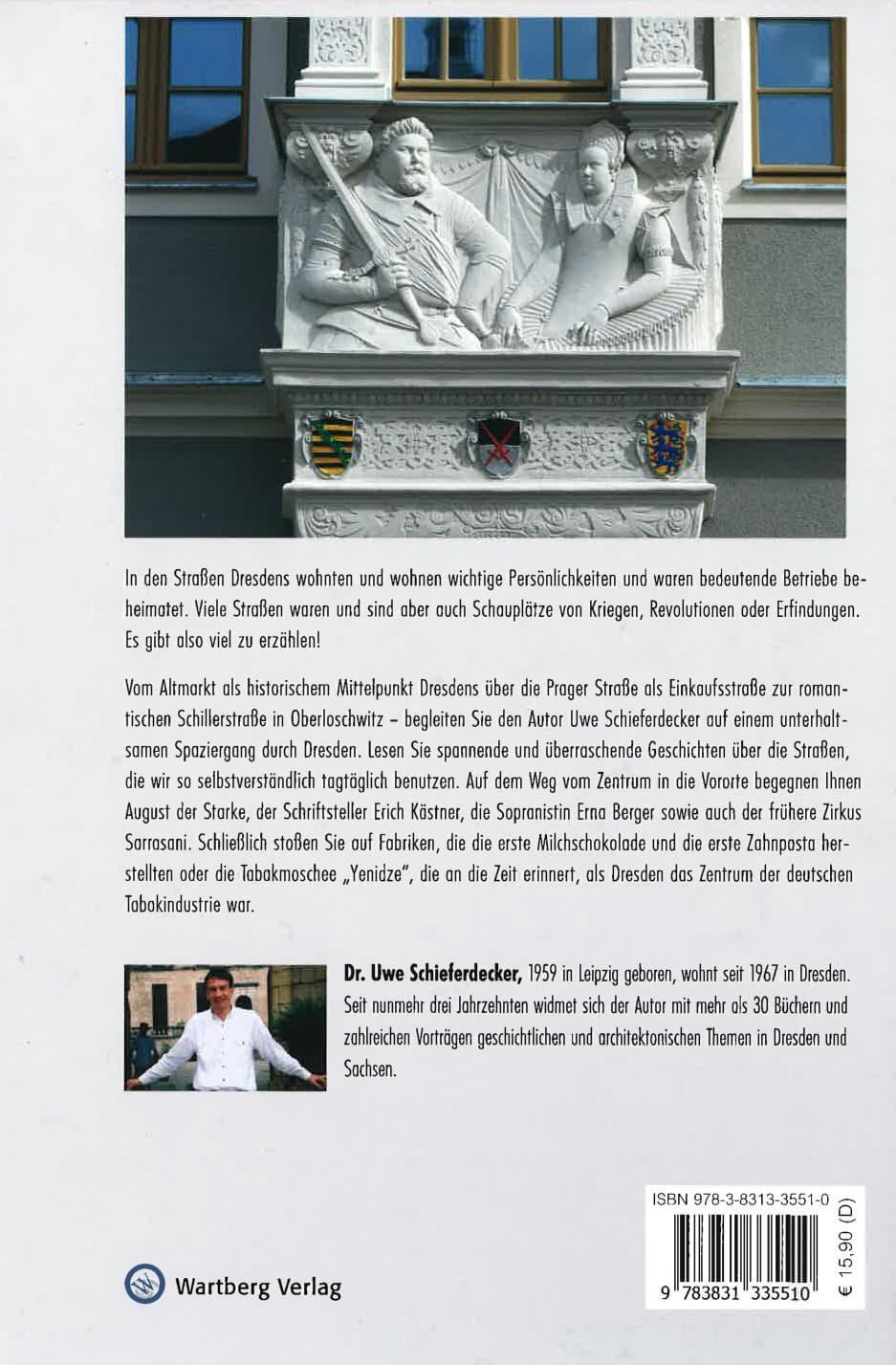Rückseite: 9783831335510 | Dresdner Straßen | Geschichte und Geschichten | Uwe Schieferdecker