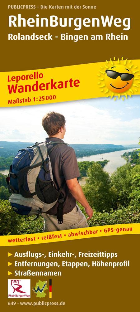 Cover: 9783899206494 | RheinBurgenWeg Wanderkarte 1 : 25 000 | (Land-)Karte | Deutsch | 2011