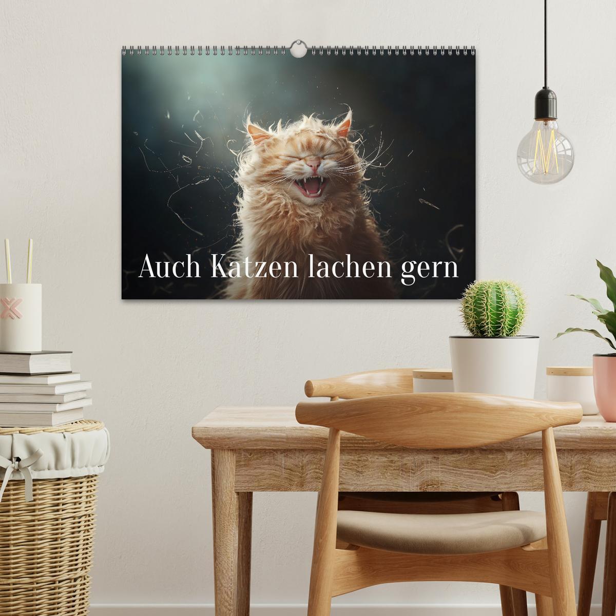 Bild: 9783457202005 | Auch Katzen lachen gern (Wandkalender 2025 DIN A3 quer), CALVENDO...