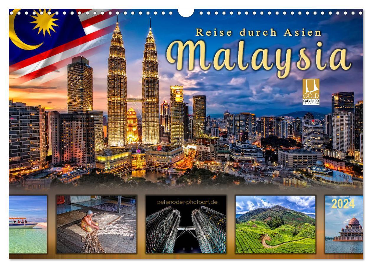 Cover: 9783383224263 | Reise durch Asien - Malaysia (Wandkalender 2024 DIN A3 quer),...