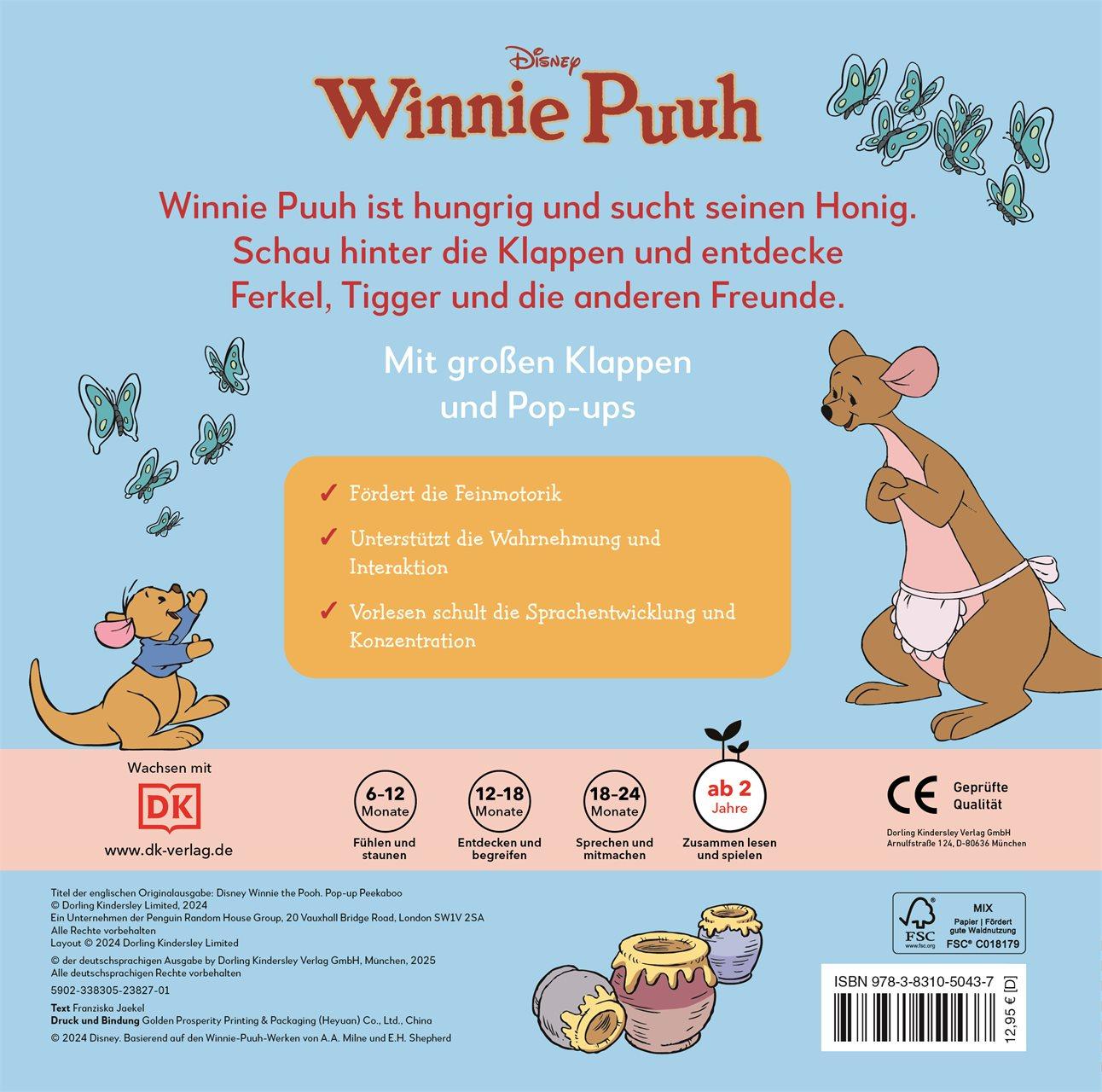 Rückseite: 9783831050437 | Mein Pop-up-Buch zum Staunen. Disney Winnie Puuh | Franziska Jaekel