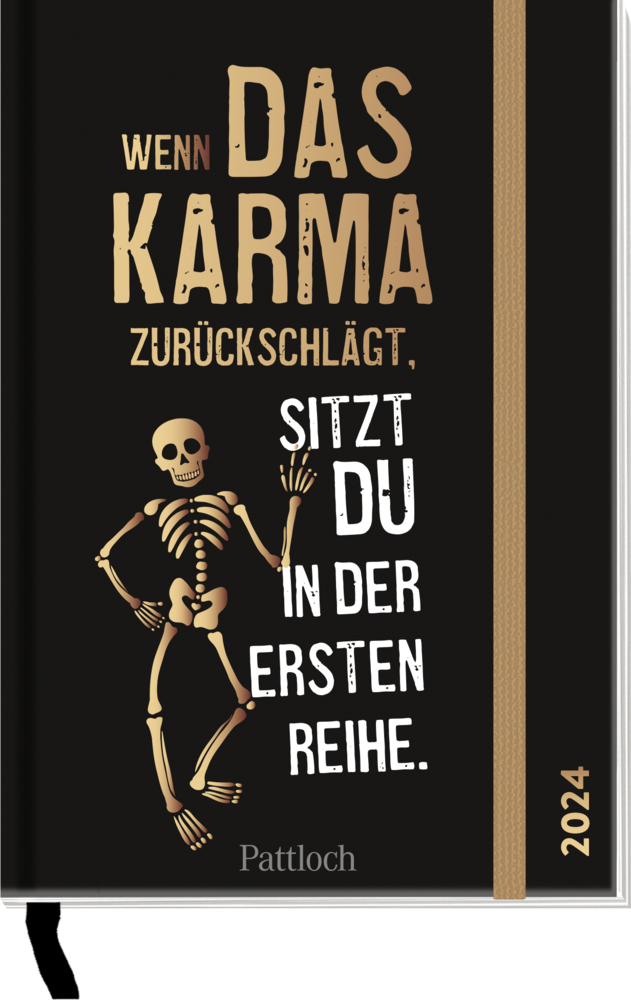 Cover: 4260308344596 | Taschenkalender 2024: Wenn das Karma zurückschlägt, sitzt du in der...