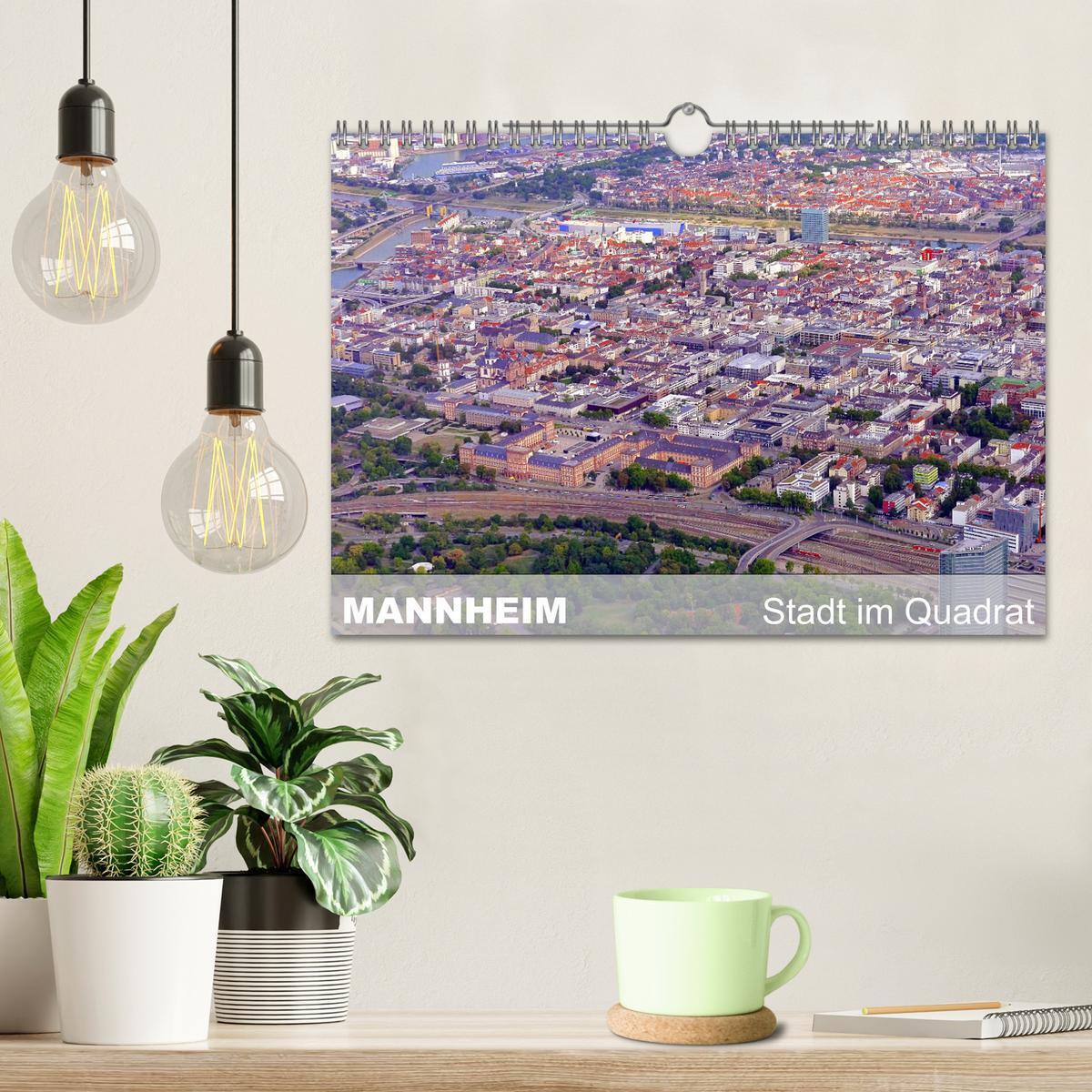 Bild: 9783435585991 | Mannheim - Stadt im Quadrat (Wandkalender 2025 DIN A4 quer),...