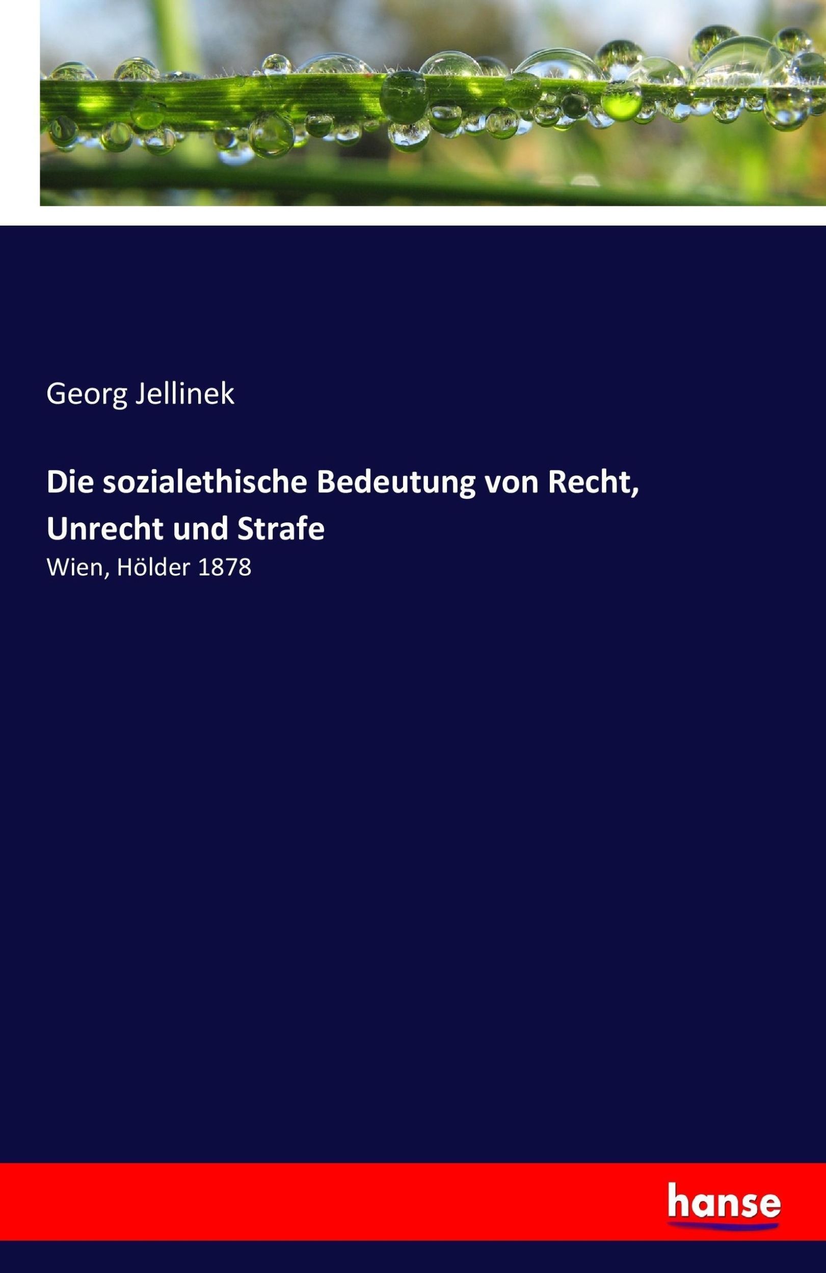 Cover: 9783744630566 | Die sozialethische Bedeutung von Recht, Unrecht und Strafe | Jellinek