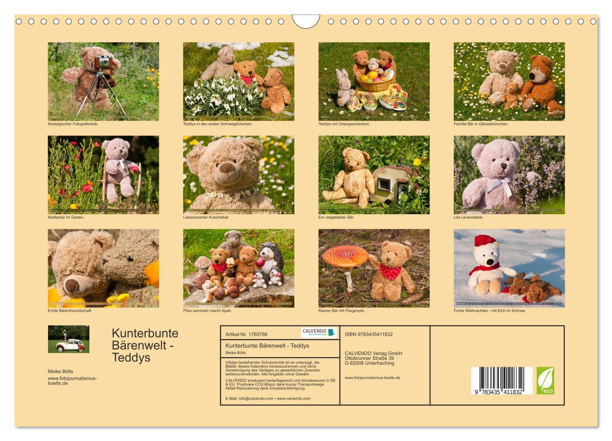 Bild: 9783435411832 | Kunterbunte Bärenwelt - Teddys (Wandkalender 2025 DIN A3 quer),...