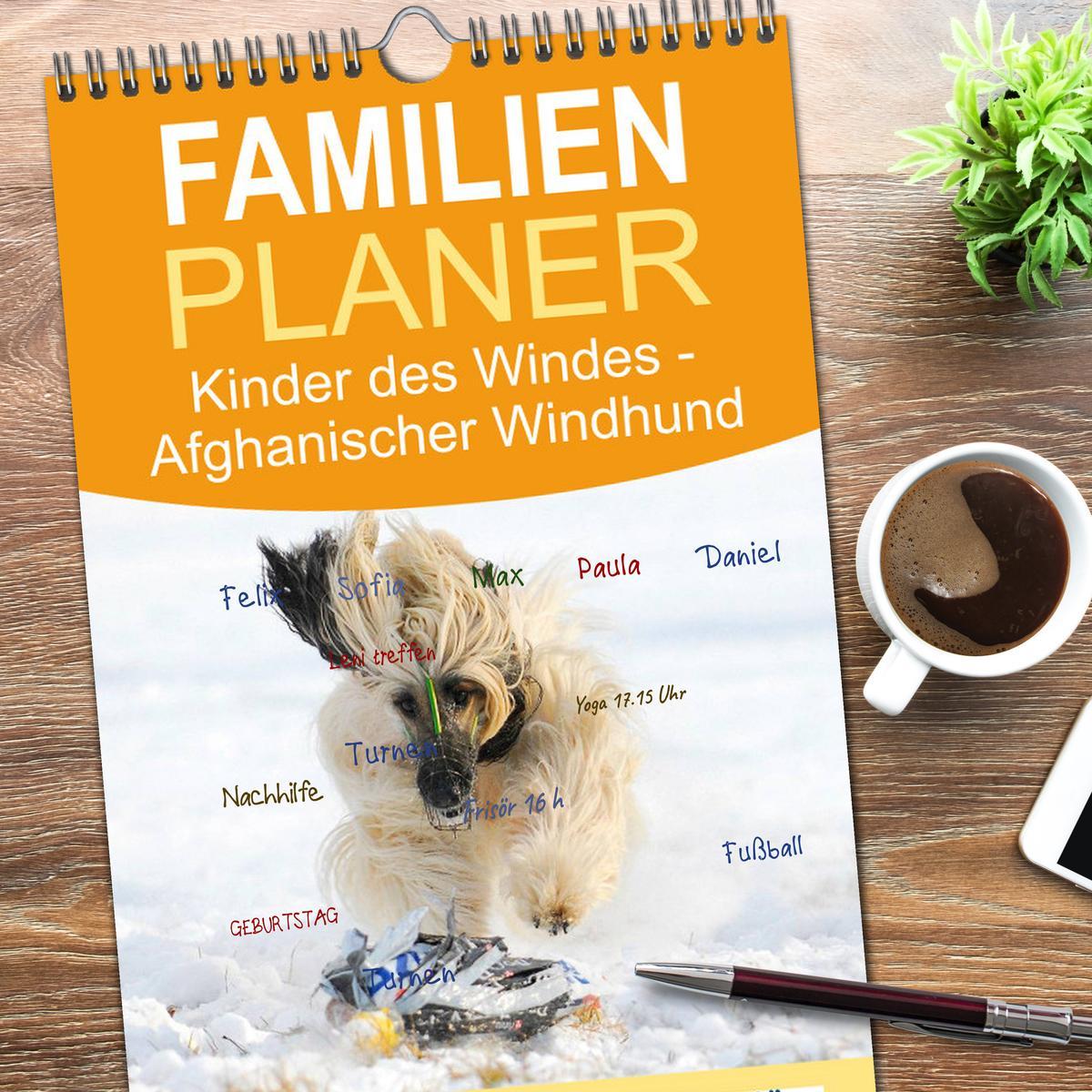 Bild: 9783457123645 | Familienplaner 2025 - Kinder des Windes - Afghanischer Windhund mit...