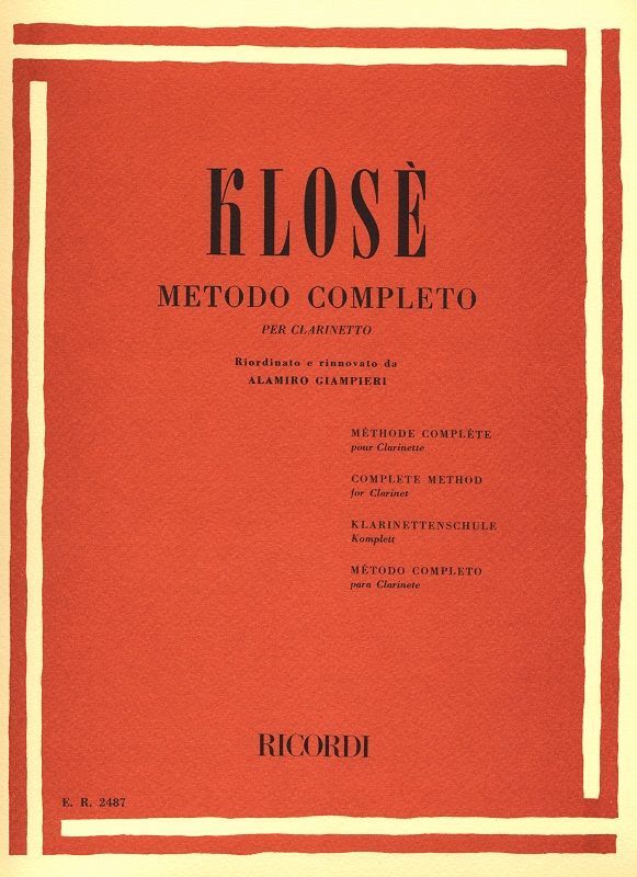 Cover: 9790041824871 | Metodo Completo Per Clarinetto | Hyacinte Eleonore Klosé | Partitur